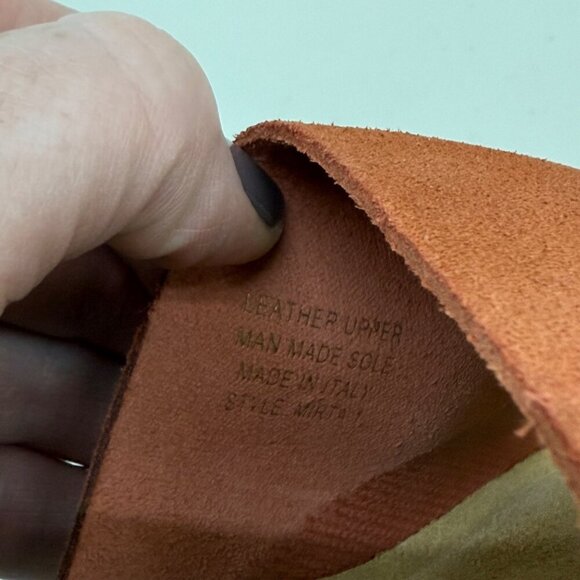 Marina Luna Suede Leather Wedge Comfort Slide Sandals Italy Made Shoes Womens 7 - Picture 7 of 8